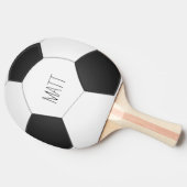 Personalisiert Soccer Tischtennis Schläger (Seitenansicht)