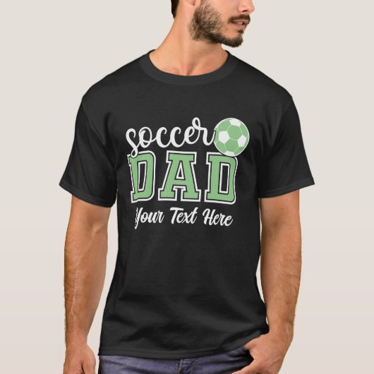 Personalisiert Soccer-Vater T-Shirt (Vorderseite)