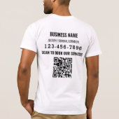 Personalisiert Social Media QR Business Event T-Shirt (Rückseite)