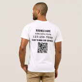Personalisiert Social Media QR Business Event T-Shirt (Schwarz voll)
