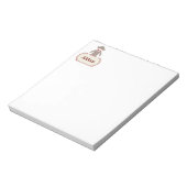 Personalisiert Sock Monkey Memo Notepad Notizblock (Rotiert)