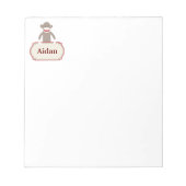 Personalisiert Sock Monkey Memo Notepad Notizblock (Vorderseite)