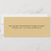 Personalisiert Soft Gold Custom Birthday Ticket Einladung (Rückseite)