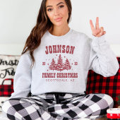 Personalisiert Soft Red Family Weihnachten passend T-Shirt