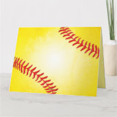 PERSONALISIERT, Softball Dankeschön, Karten, 3 Grö Karte (Rückseite)