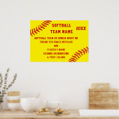 Personalisiert, Softball Senior Night Poster, Team Poster (Küche)