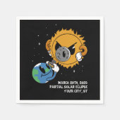 Personalisiert Solar Eclipse 2025 FotoTram Serviette (Vorderseite)