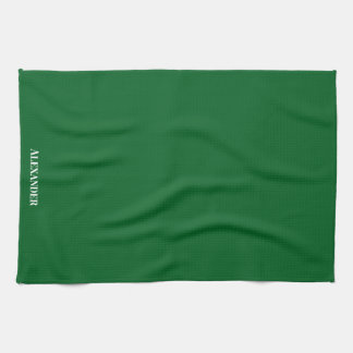 Personalisiert Solid Green Schlicht Solid White Sc Geschirrtuch