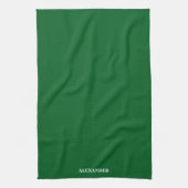 Personalisiert Solid Green Schlicht Solid White Sc Geschirrtuch (Vertikal)