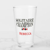 Personalisiert Solitaire Champion Glas (Vorderseite)