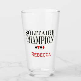 Personalisiert Solitaire Champion Glas