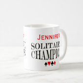 Personalisiert Solitaire Champion Kaffeetasse (VorderseiteRechts)