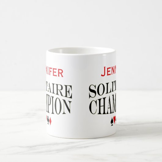 Personalisiert Solitaire Champion Kaffeetasse (Mittel)