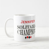 Personalisiert Solitaire Champion Kaffeetasse (Links)