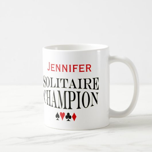 Personalisiert Solitaire Champion Kaffeetasse (Rechts)