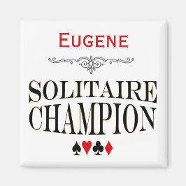 Personalisiert Solitaire Champion Magnet