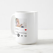 Personalisiert Song Album Foto Music Lover Kaffeetasse (Vorderseite Links)