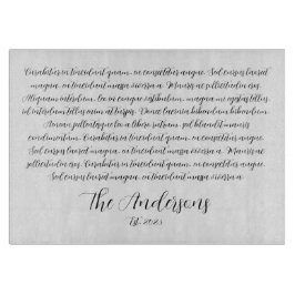 Personalisiert Song Texte Glasfaserkarte Schneidebrett