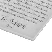 Personalisiert Song Texte Glasfaserkarte Schneidebrett (Ecke)