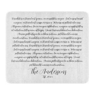 Personalisiert Song Texte Glasfaserkarte Schneidebrett