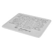 Personalisiert Song Texte Glasfaserkarte Schneidebrett (Ecke)