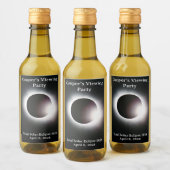 Personalisiert Sonnenfinsternis insgesamt 2024 Weinetikett (Flaschen)