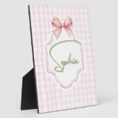Personalisiert Sophia Baby Girl Kinderzimmer Bow&G Fotoplatte (Seite)