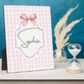 Personalisiert Sophia Baby Girl Kinderzimmer Bow&G Fotoplatte (Seite)