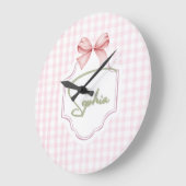 Personalisiert Sophia Baby Girl Kinderzimmer Bow&G Große Wanduhr (Winkel)