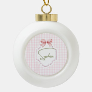 Personalisiert Sophia Baby Girl Kinderzimmer Bow&G Keramik Kugel-Ornament
