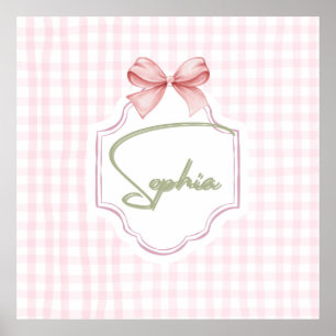 Personalisiert Sophia Baby Girl Kinderzimmer Bow&G Poster