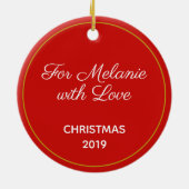 Personalisiert Sopranistin Musical Keramik Ornament (Hinten)