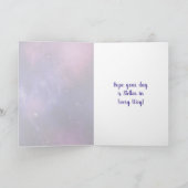 Personalisiert Space Sky Lila & Magenta Geburtstag Karte (Innenseite)