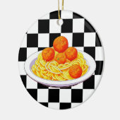 Personalisiert Spaghetti Pun Weihnachten Keramik Ornament (Links)