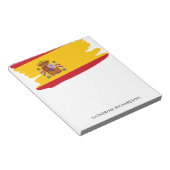 Personalisiert Spanien - Patriotische Flagge Notizblock (angewinkelt)