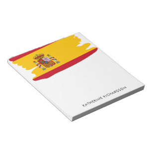 Personalisiert Spanien - Patriotische Flagge Notizblock