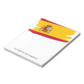 Personalisiert Spanien - Patriotische Flagge Notizblock (Rotiert)