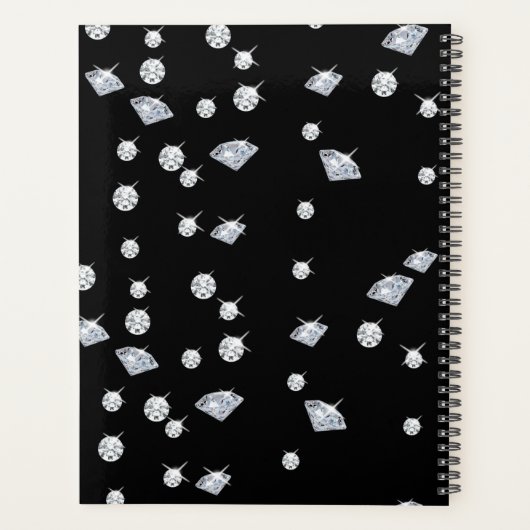 Personalisiert Sparkle Diamonds Planer (Rückseite)