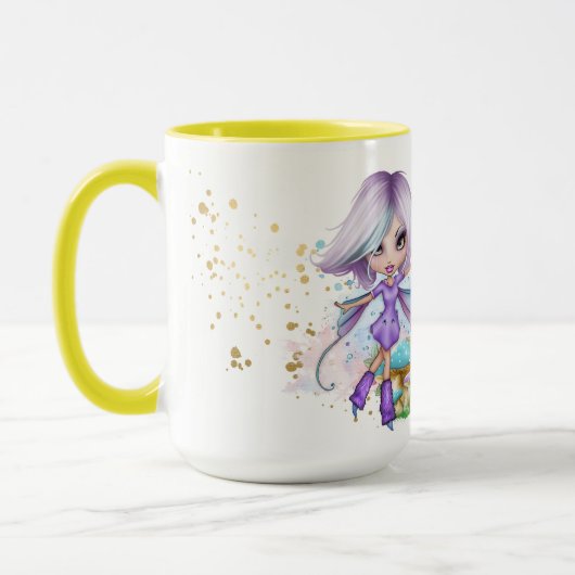 Personalisiert Sparkle Fairy Tasse (Links)