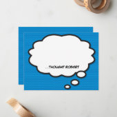 Personalisiert Spaß Comic Buch Think Bubble Mitteilungskarte (Vorderseite/Rückseite Beispiel)