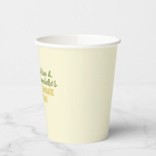 Personalisiert Spaß Kinder Lemonade Stand Pappbecher (Links)