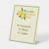 Personalisiert Spaß Kinder Lemonade Stand Sockelschild (Vorderseite)