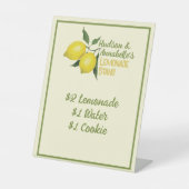 Personalisiert Spaß Kinder Lemonade Stand Sockelschild (Vorderseite)