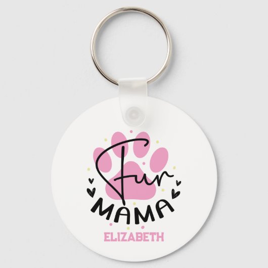 Personalisiert Spaß Mama Paws - Muttertag Schlüsselanhänger (Vorderseite)