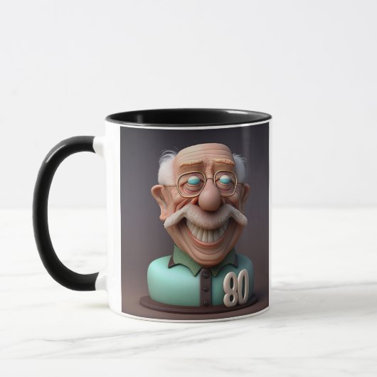 Personalisiert Special Funny 80 Jahre alt Geburtst Tasse (Links)