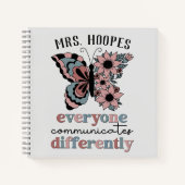 Personalisiert-Speech-Pathologe Butterfly Notizblock (Vorderseite)