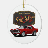 Personalisiert Speed Shop Keramik Ornament (Links)