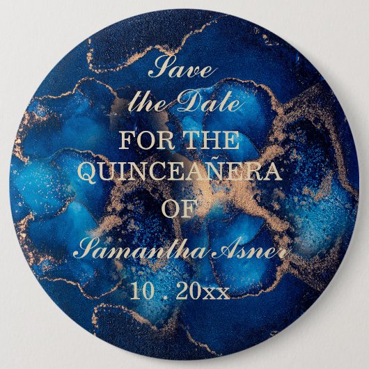 Personalisiert Speichern Sie die Datumsmagnete für Button (Vorderseite)