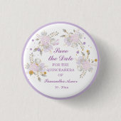 Personalisiert Speichern Sie die Datumsmagnete für Button (Vorderseite)