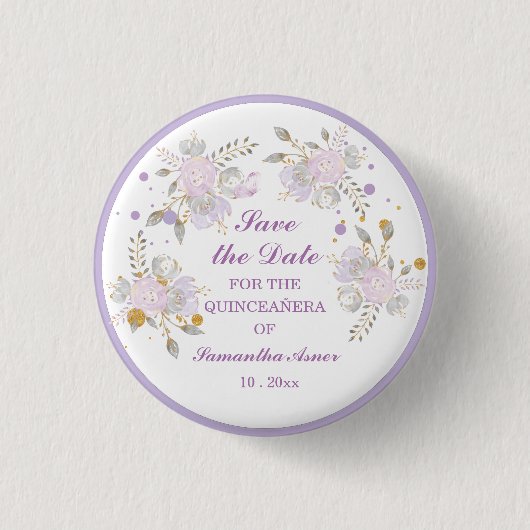 Personalisiert Speichern Sie die Datumsmagnete für Button (Vorderseite)